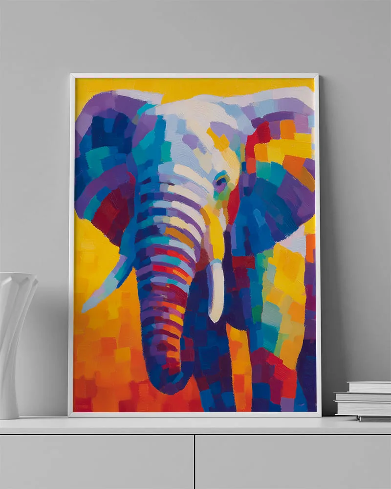 ELEPHANT 0065 ambientado en una pared