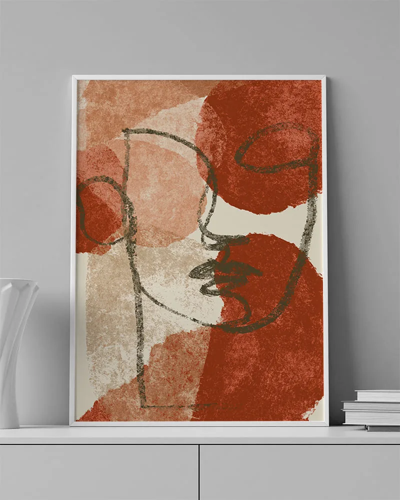 ABSTRACT ART 0019 ambientado en una pared