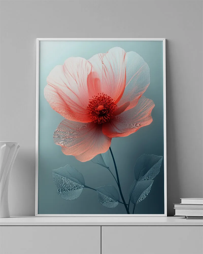 FLOWER 0082 ambientado en una pared