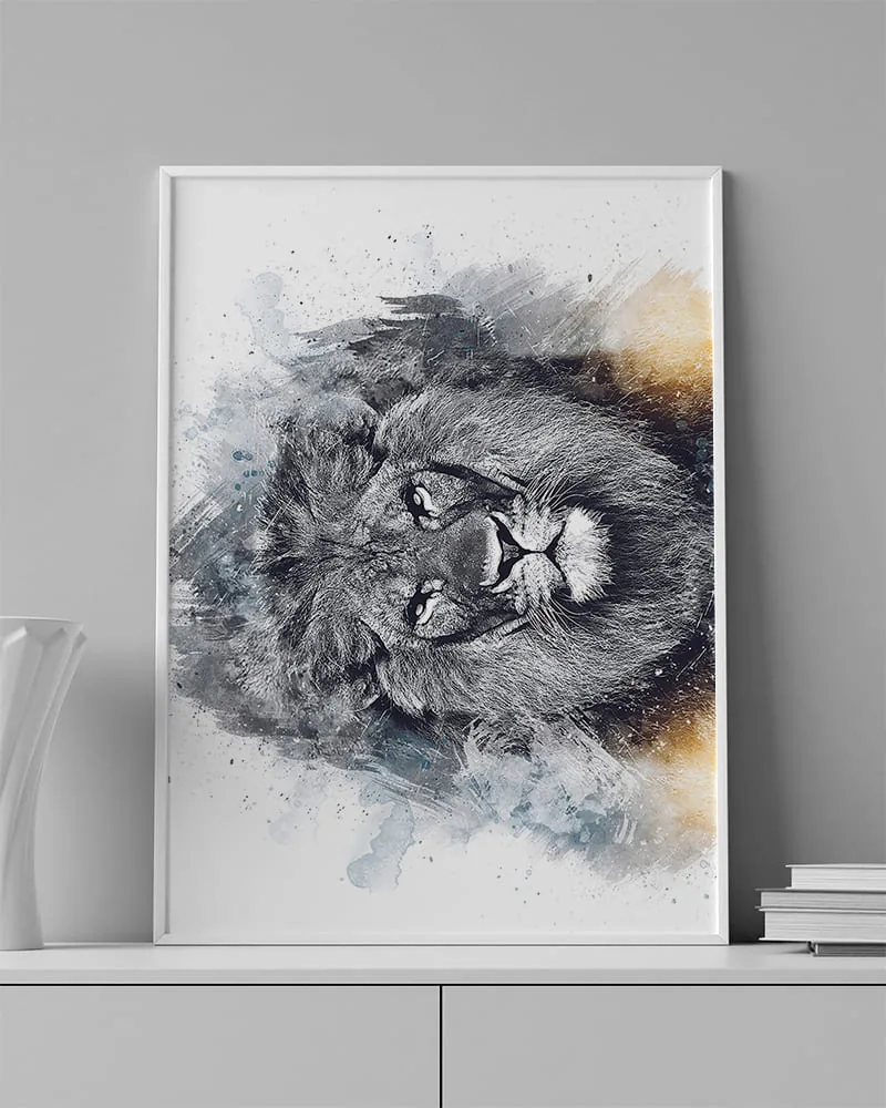 LION 0043 ambientado en una pared