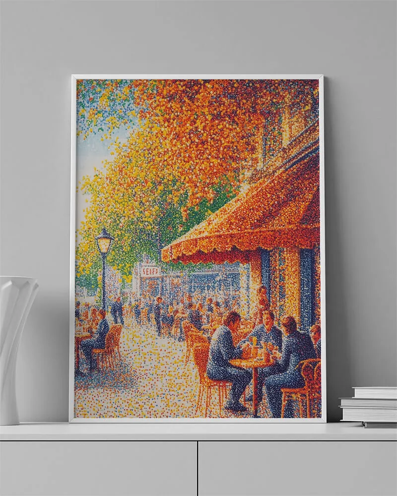 POINTILLISM 0016 ambientado en una pared