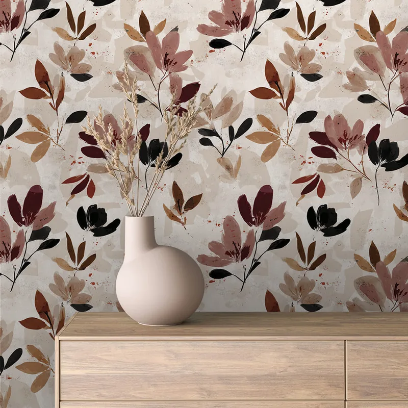 FLORAL 0434 ambientado en una pared