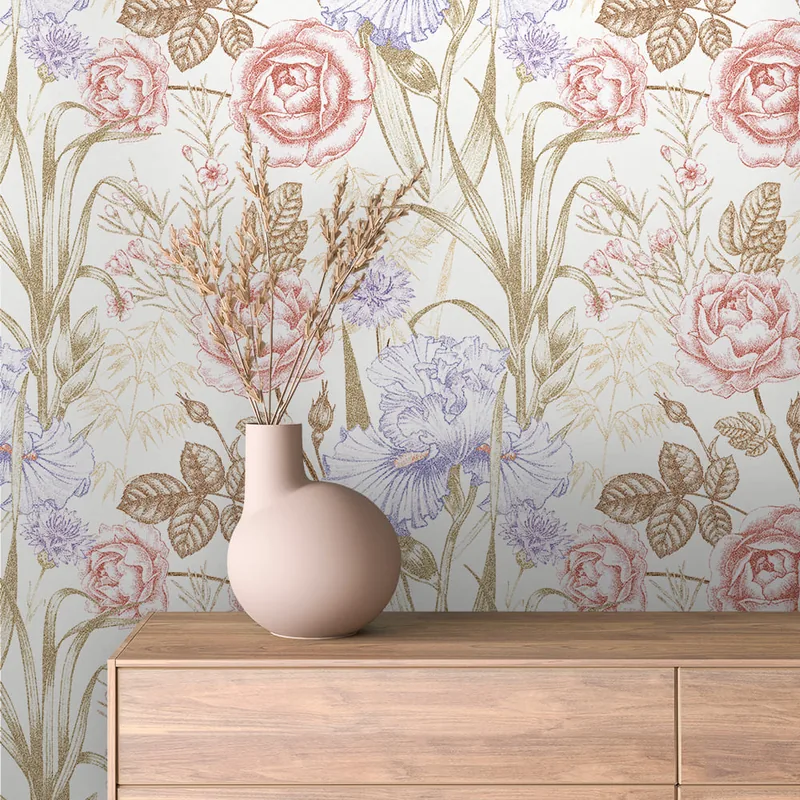 FLORAL 0111 ambientado en una pared